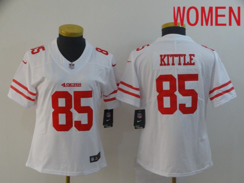 Women San Francisco 49ers #85 Kittle White Nike Vapor Untouchable Limited Player NFL Jerseys->oakland raiders->NFL Jersey